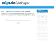Tablet Screenshot of odge.de